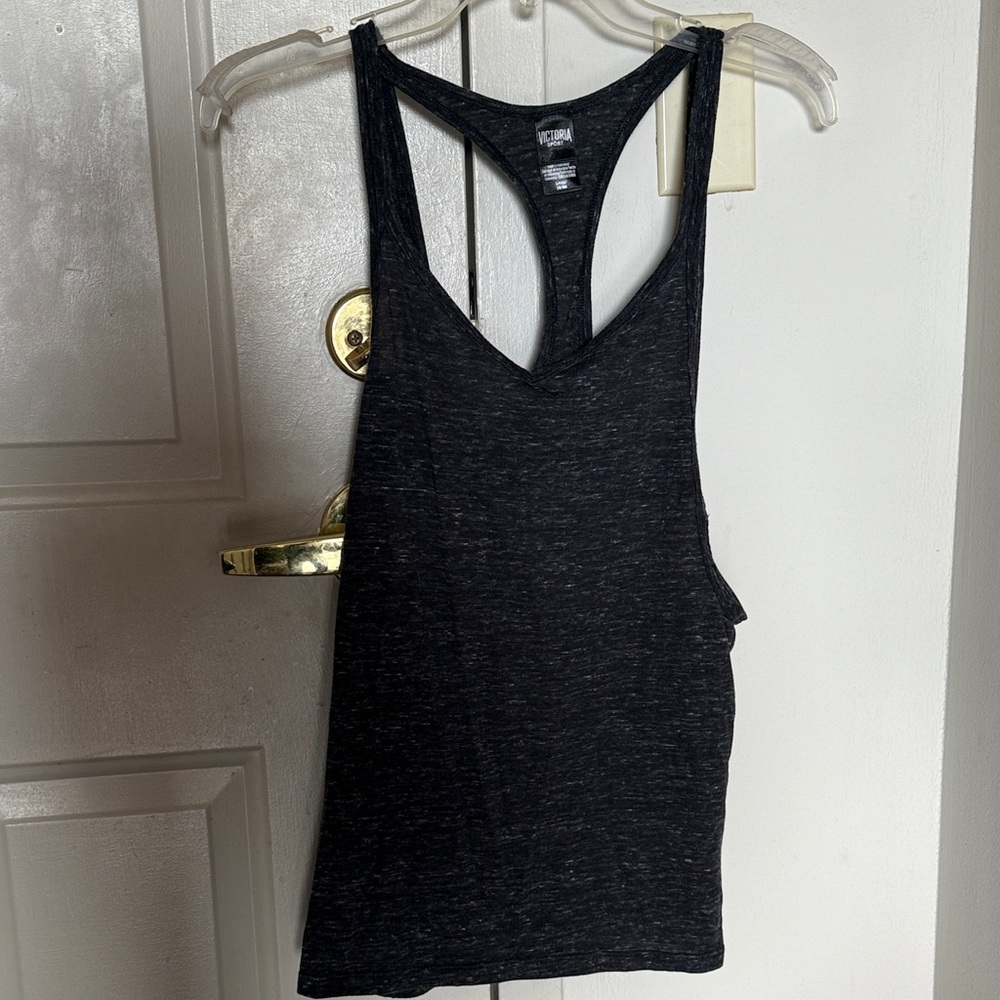 Women's Dark Gray Racerback Tank Top